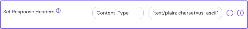 Define additional HTTP response headers as a direct response in the Enterprise Console